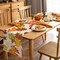 Fall Maple Leaves Table Runner, Thanksgiving Watercolor Plant Yellow Leaf Home Kitchen Decor, Autumn Harvest Seasonal Colorful Botanical Farmhouse Burlap Dining Decoration Party Supply 13 x 72